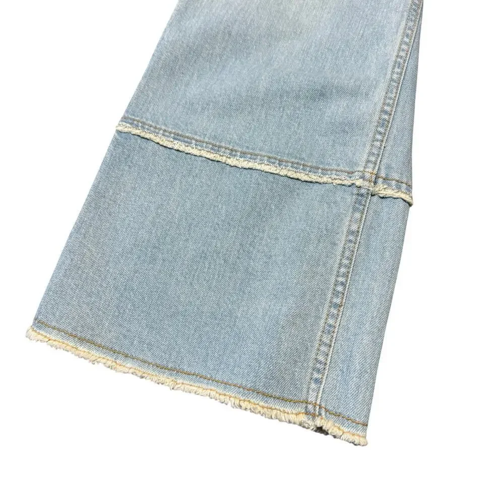 Derek Lam 10 Crosby Light Wash Zuri Cropped Wide Leg Pant Size 27 - Picture 6 of 11